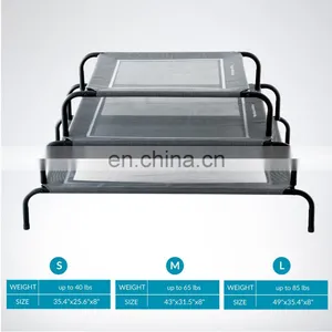Animal Chew Proof Trampoline Black Dog Orthopedic Pet Cot Bed For Summer thumbnail-3