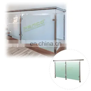 Low MOQ Modern Deck Railing Designs Tempered Glass Balustrade Railing thumbnail-3