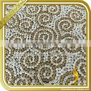 Rhinestone Mesh Crystal Diamond Sheet Rhine Stone Hot Fix Glue Rhinestones Sheets FRM-191 thumbnail-1