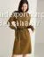 KnitBottomskirtforwomenautumn/winter2021withwoolhalfhighcollarsolidcolorslimlanternsleevewithMIDIskirt thumbnail-1