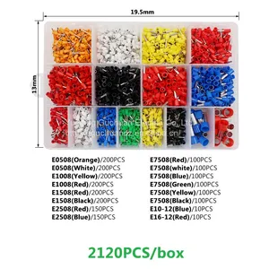 2120pcs European Style Tubular Terminal Block, Insulated Pin Terminal and Tubular Combination Set thumbnail-5