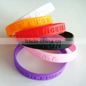 Durable Popular Silicone Bracelet With Metal thumbnail-1