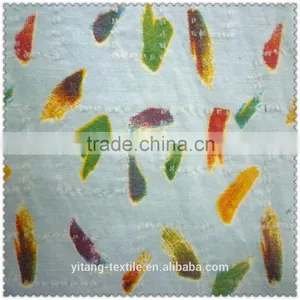 Oil Painting Style Denim Fabric thumbnail-1