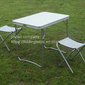 Portable Folding Picnic Outdoor Table Metal Square Modern BBQ Mini Table thumbnail-1