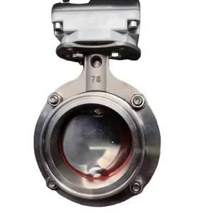 Stainless Steel Sanitary Electric Food Grade Quick Loading Butterfly Valve thumbnail-3