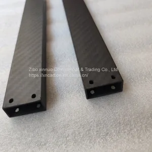 CNC Cutting Slot/drill Hole Carbon Fiber Rectangular Square Tubing With 3K Twill Matte Surface thumbnail-3