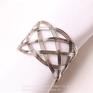 Cheap Wholesale Iron Napkin Buckle Simple Wrapped Wire Napkin Ring thumbnail-2