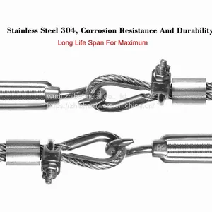 304/316 Stainless Steel European Open Body Turnbuckle(hook&hook) thumbnail-2