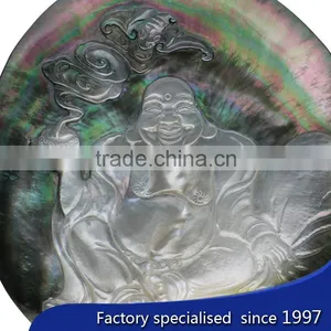 Carved Customized Figure on Natural Sea Shell ,mother of Pearl Decoration Buttons thumbnail-2