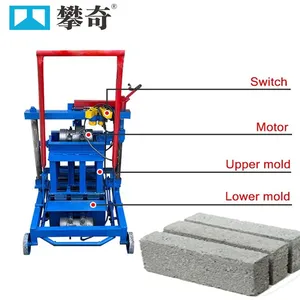 Small Mobile Auto Brick Making Machine Concrete Brick Laying Machine Cement Block Make Machine Brick Moulding Machine thumbnail-1