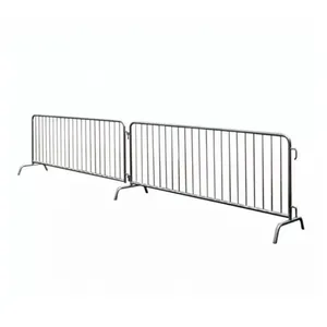 Heavy-duty Galvanized Steel Interlocking Crowd Control Barrier With Bridge-shaped Footings thumbnail-4