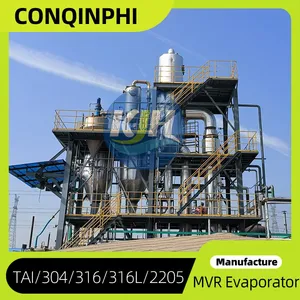 304 Stainless Steel 5 TPH Single-Effect Evaporator With PLC Control and Automatic Operation thumbnail-2