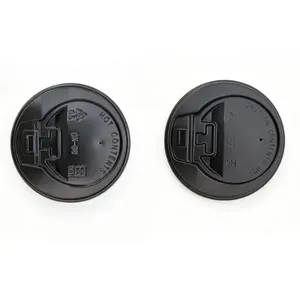 Flat Disposable Plastic Lid Disposable Cover For Iced Coffee Juice Cup thumbnail-2