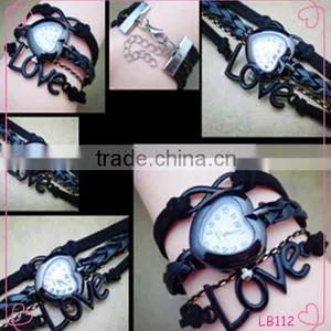 Fashion Bracelet Watch for Women Hand Woven Leather Bracelet thumbnail-1