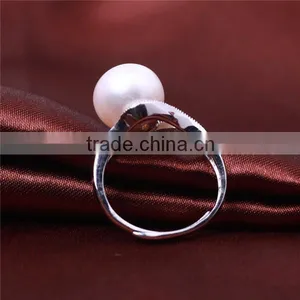 2016 Hot Sale Natural Freshwater Pearl Ring Shape Crown 925 Silver 100% Pearl Fashion Ring With High Quality thumbnail-3
