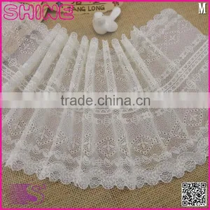 Factory in Stock 7.48" Lace,19cm New Design Eslatic White Women Inner Underwear Nylon Fashion Warp Knitted Lace thumbnail-1