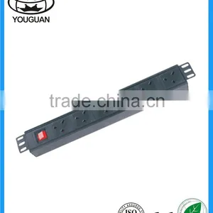 19 Inch 6 Ways UK Switches PDU With Filtering Surge thumbnail-1