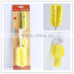 Baby Products Sponge Cleaning Bottle Brush, Wholesale Baby Feeding Bottle Cleaning Brush thumbnail-1