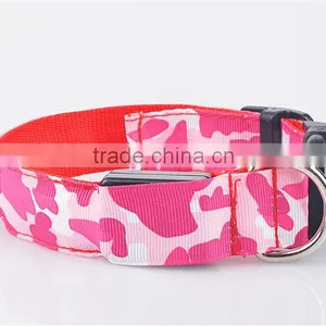 Camouflage LED Collar Lighted up Nylon LED Collar thumbnail-6
