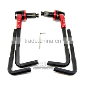 BJ-LG-003 Bent Style Universal Red 7/8" 22mm CNC Motorcycle Brake Lever Guard thumbnail-3