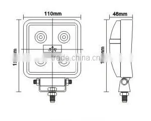 15W IP67 Square LED Off Road 4WD Truck/UTV/ATV/Jeep Work Lamp Lights thumbnail-2