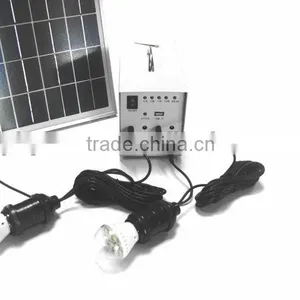 Led Solar Home Lighting System Kit With 5v Usb Charging thumbnail-1