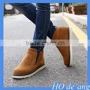 2015 New Fashion Men's Boots Wholesale Male Snow Boots Low Tube Boots Warm Winter Velvet Boots MHo-117 thumbnail-3