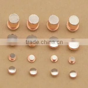 15 Years Experiance AgNi15/Cu Big Face Head Trimetal Silver Contact Point Rivets for Switches thumbnail-1