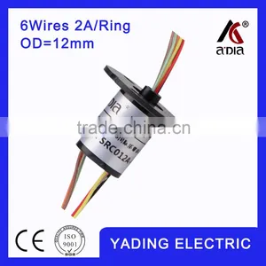 Miniature Slip Ring SRC12A-6 OD 12mm 6wires 2Amp thumbnail-1