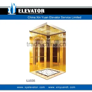 XY Elevator Golden Passenger Elevator Cabin thumbnail-1