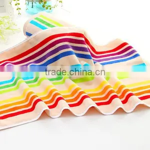 100%cotton Jacquard Color Stripe Softtextile Cut Pile Face Towel thumbnail-6