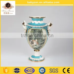 Best Quality Indoor Art Decoration Luxury Handicrafts Tiffany 18"ceramic Art Vase thumbnail-1