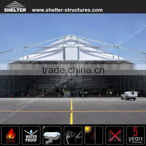 Clear Span Aircraft Hangars Wind Resistant With Aluminium Structure for Aviation in Africa thumbnail-3