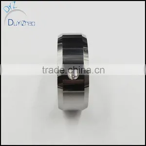 8mm Fashion cz Stone Wedding Rings Tungsten Wedding Ring thumbnail-2