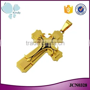Kindy Jewelry JCN0328 High Quality Stainless Steel Cross Necklace Pendant thumbnail-1