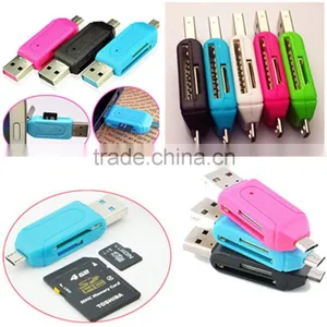 Factory Price High Speed USB 2.0 Card Reader TF T-Flash Memory Mobile Universal Micro USB OTG Card Reader for Phone PC Tablets, thumbnail-1