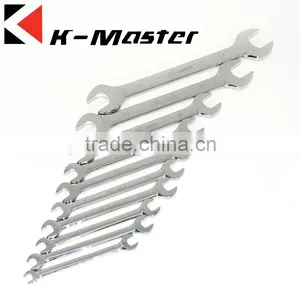 K-Master Mirror Polished Chrome Plated 8-27 Professional Double Open End Wrench thumbnail-1