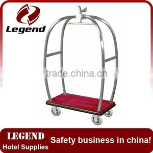 Polished Silver Hotel Baggage Cart in China thumbnail-1