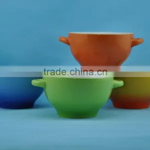 14cm Stoneware Bowl With Two Small Handles thumbnail-1
