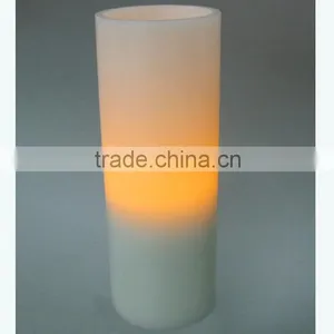 8 Inch Flameless White Scented Paraffin Wax Yellow Flicker Tall Big Pillar Led Light Candles thumbnail-1
