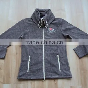 Ladies' Melange Fleece Jacket / Woman Winter Fashion Jacket thumbnail-1
