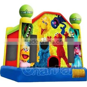 Sesame Street Inflatable Bounce House Jumper Moonwalk, Inflatable Jumping Bouncer thumbnail-1