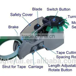 High Quality ZCUT-10 Automatic Carousel Tape Cutter Adjustable Adhensive Tape Dispenser thumbnail-3