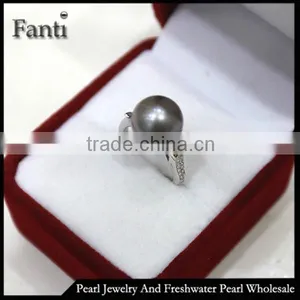 Gift Pearl Price Wholesale Round Pearl Ring Real 925 Silver Ring thumbnail-1
