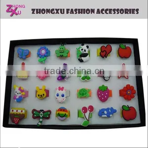 New Cheap Promotion Cute PVC Silicone Ring thumbnail-1