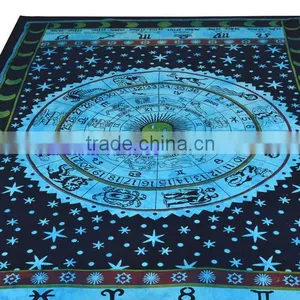 Sanganeri Printed Mandela Tapestry Wall Decor Throw Table Cover 100% Cotton Bedspread Indian Jaipur Manufacturer & Wholesaler thumbnail-2