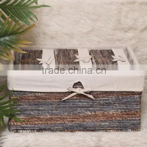 Home Organization Eco-friendly Storage Basket With Lining Set Of7 thumbnail-1