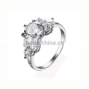 Best Selling Zircon Stainless Steel Jewelry Wholesale Sample Wedding Ring Designs Wedding Latest Wedding Ring Designs (LR8014) thumbnail-1