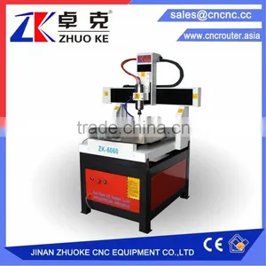 Discount Price Small 4 Axis Metal CNC Router Machine ZK-6060 With 2.2KW Water Cooling Spindle&Stepper Motor thumbnail-2