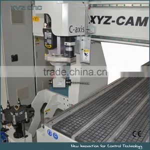 3d Carving 4 Axis CNC Router Industry CNC Machining Center ATC High Efficiency XYZ-CAM P4-1325 thumbnail-2